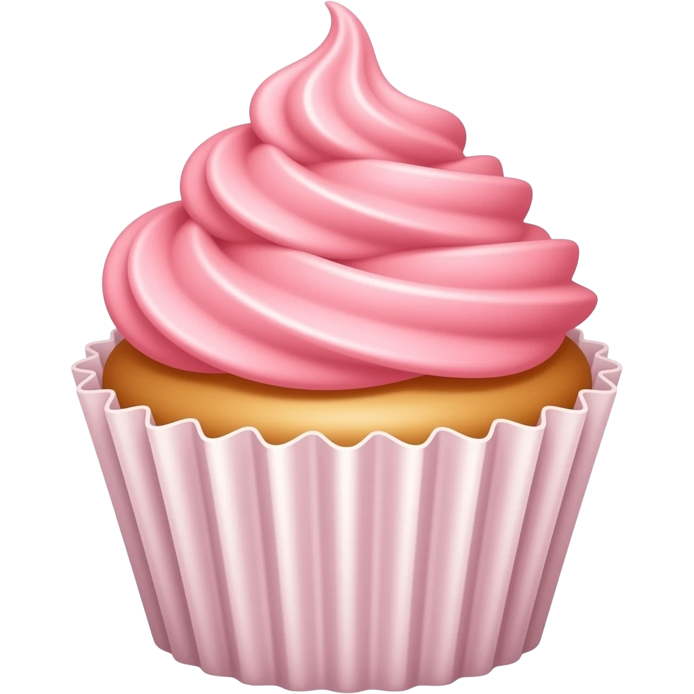 Cupcake with pink icing emoji