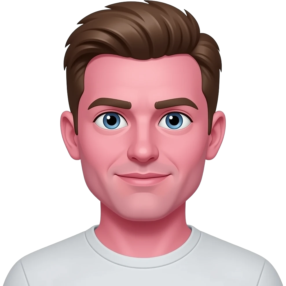 Man with pink skin emoji