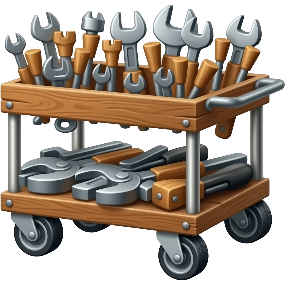 workshop tools trolley emoji