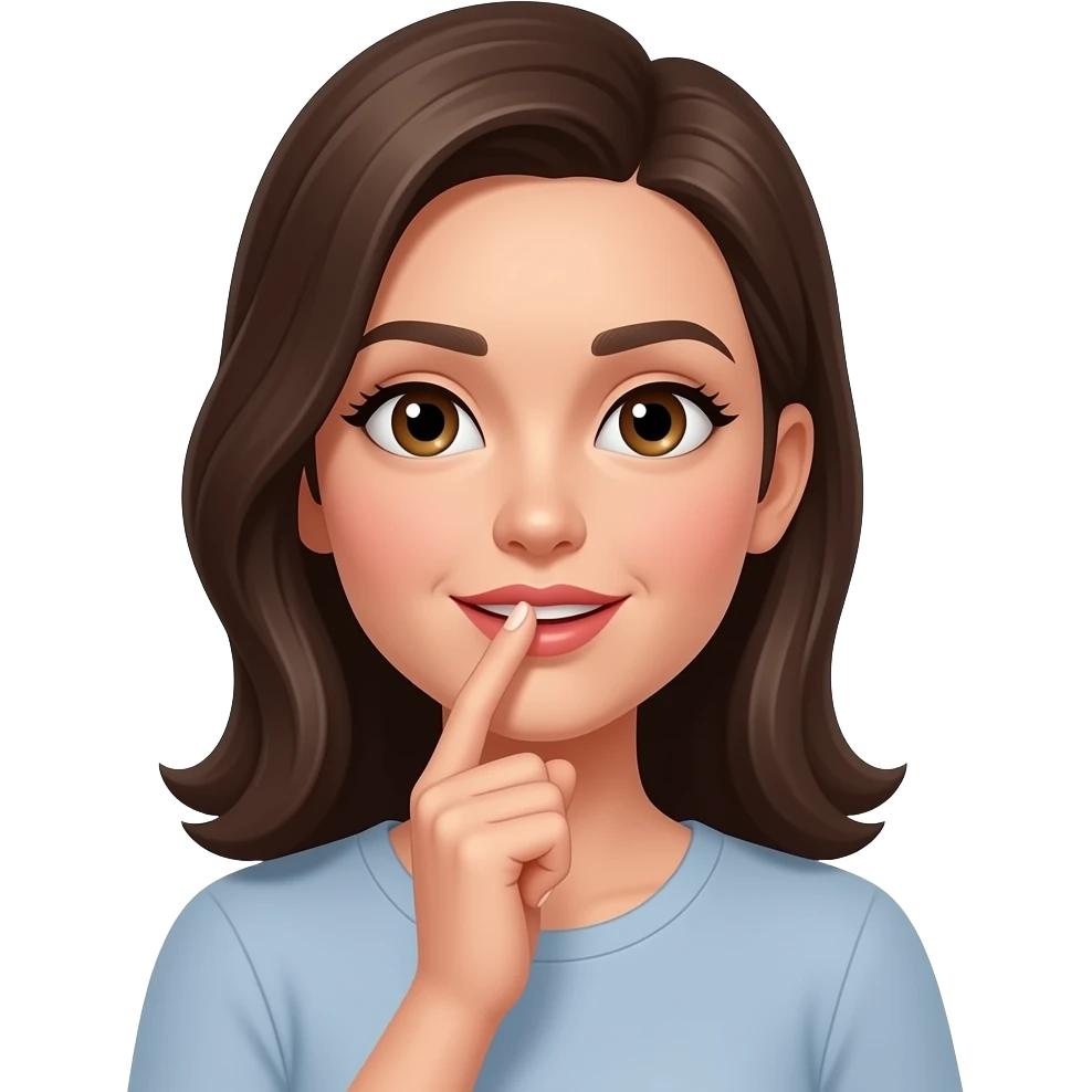 shh woman emoji