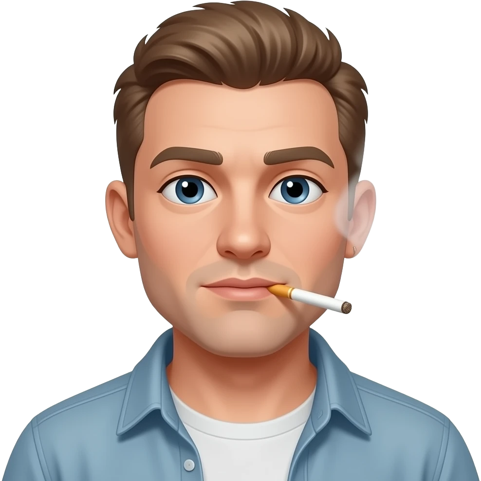 pregnant man twink smoking a sigarette emoji
