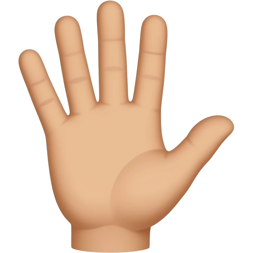 Only the hand without the guy emoji