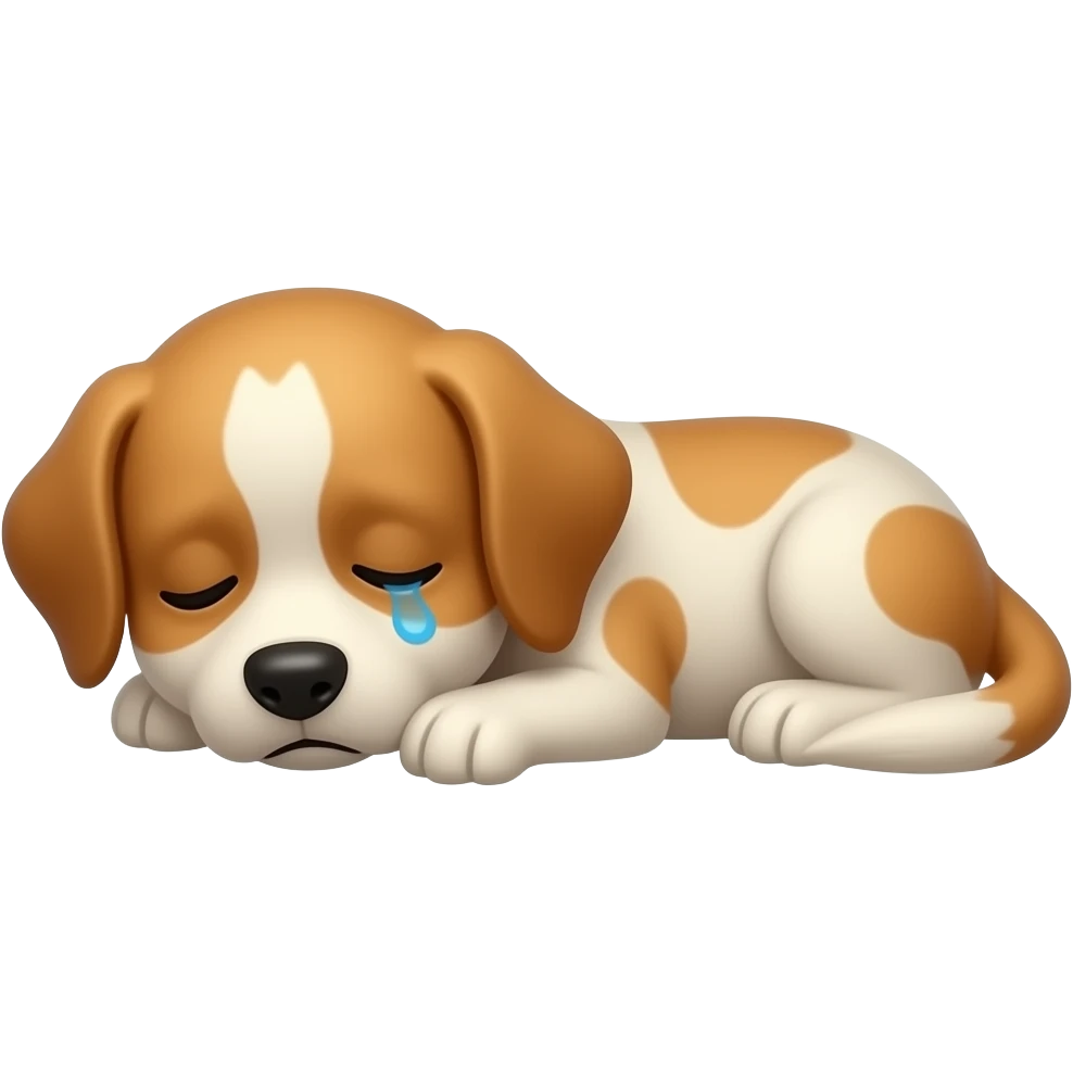 un perrito acostado y cansado emoji