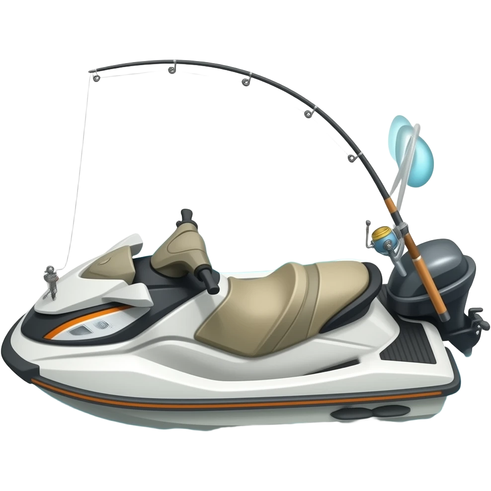 jet ski made into a fishing boat emoji