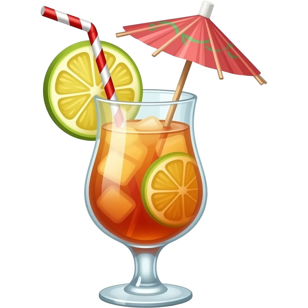 tropical cocktail with small umbrella emoji