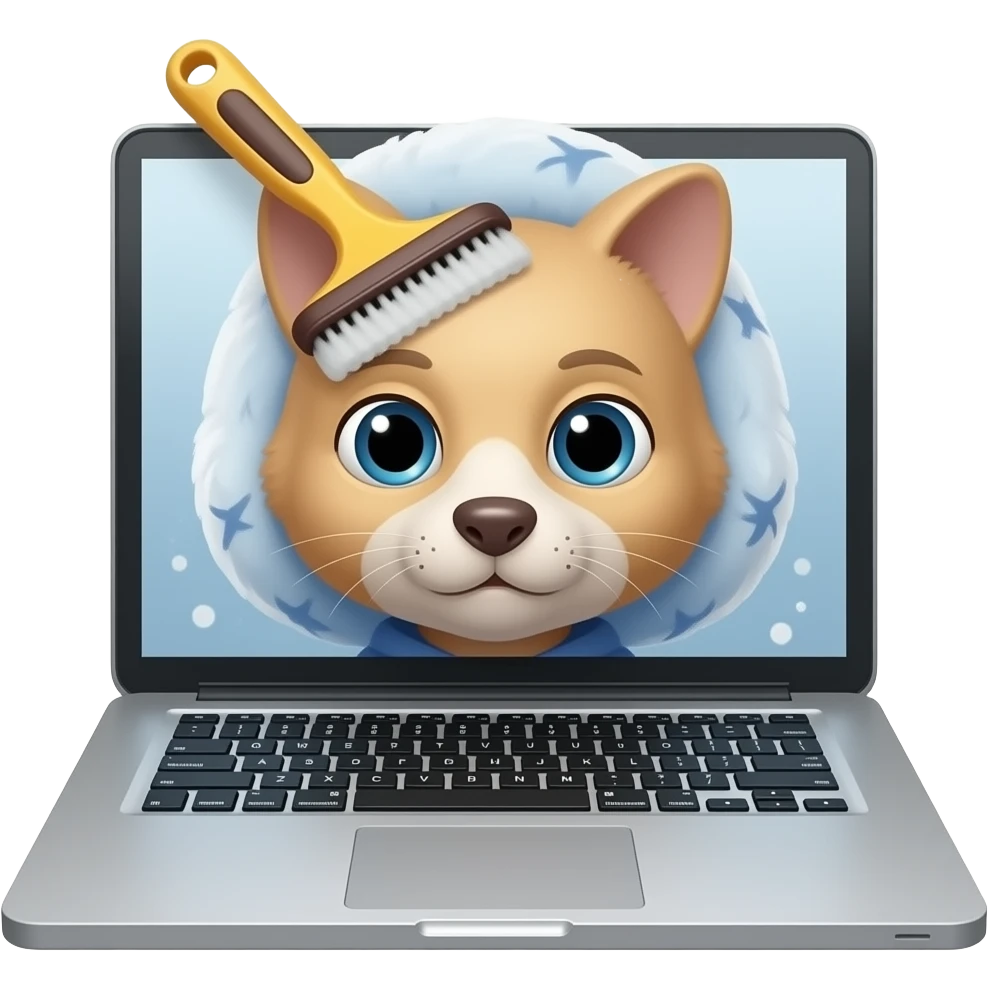 grooming MacBook Pro emoji
