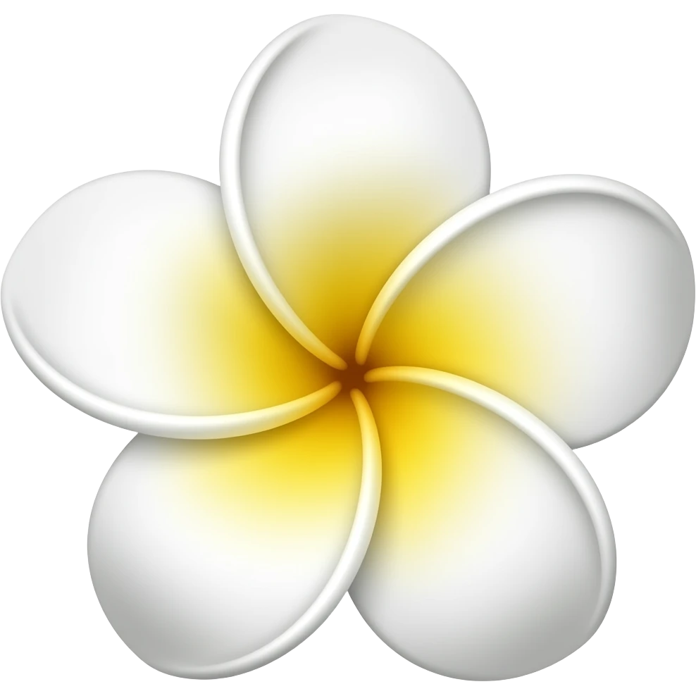 White flower plumeria emoji