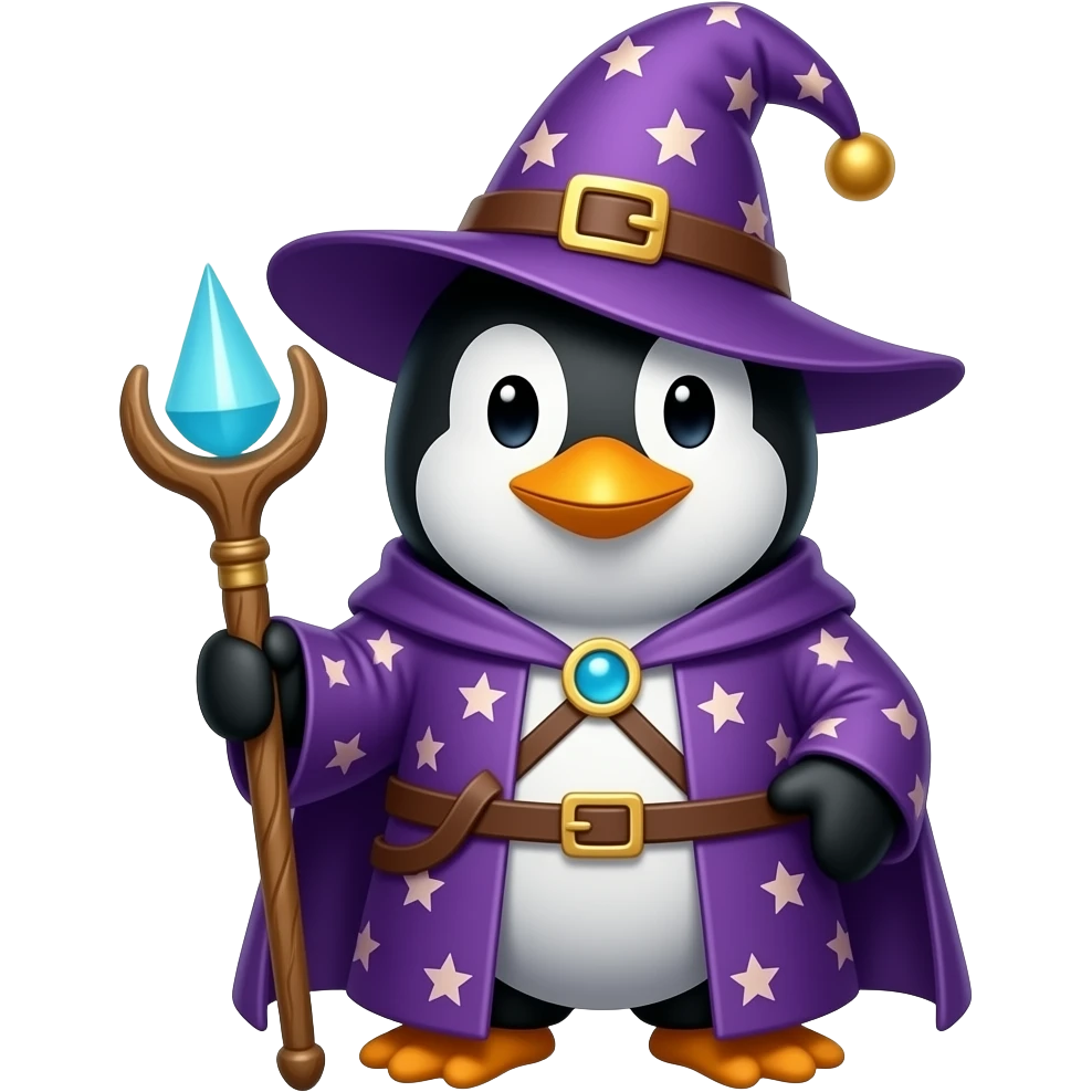 Penguin Wizard emoji
