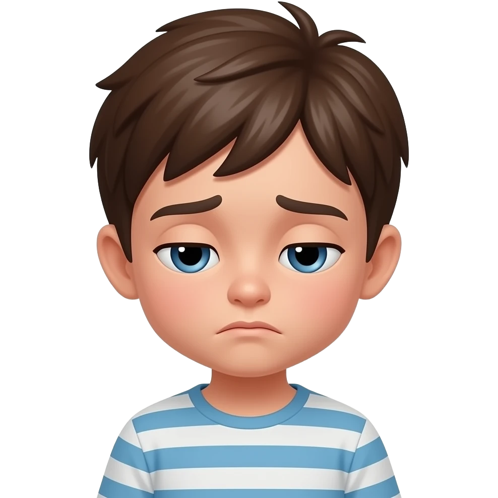 sad child lookking down emoji