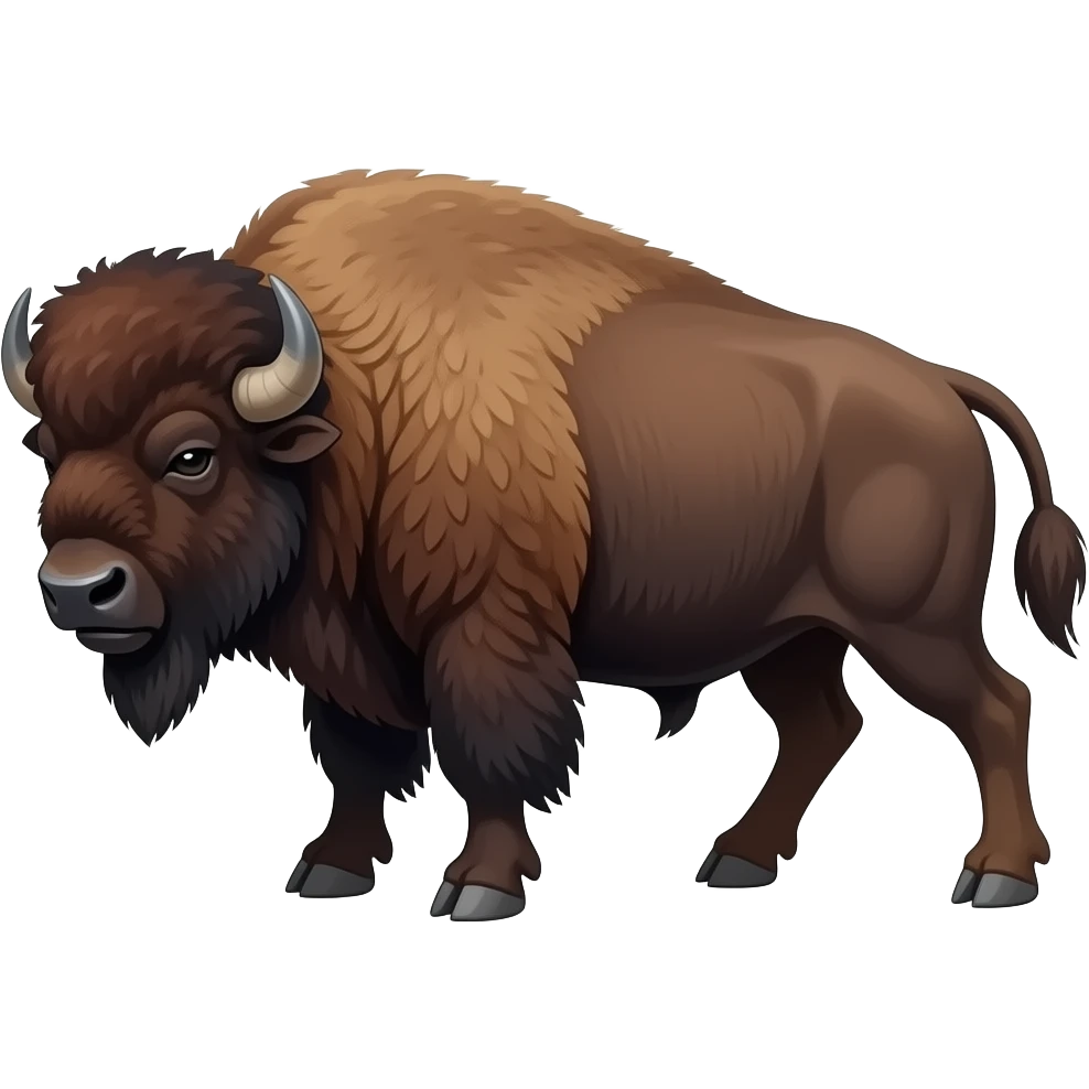 🦬🐯 bison vs smilodon battle emoji