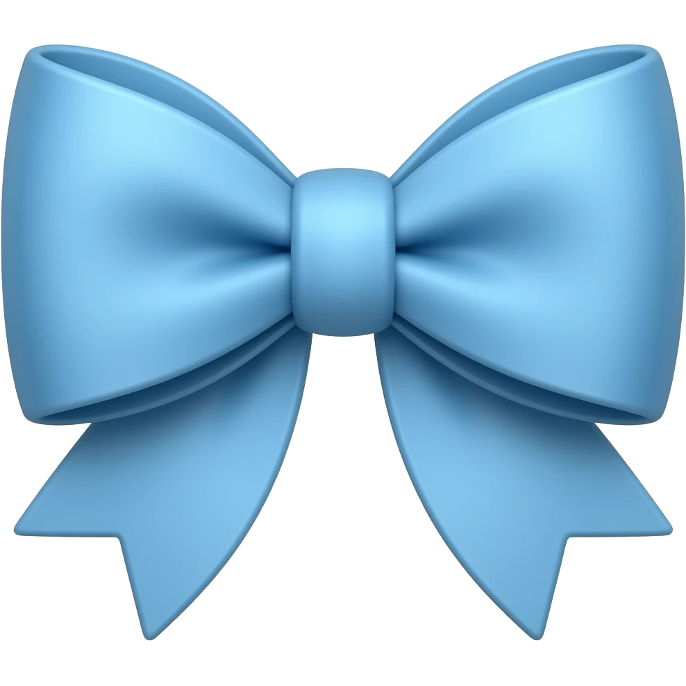 Moño azul emoji