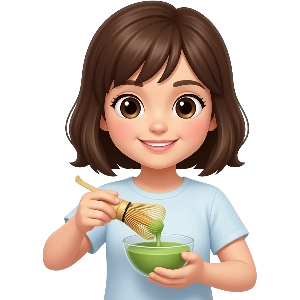 بنت تسوي ماتشا emoji