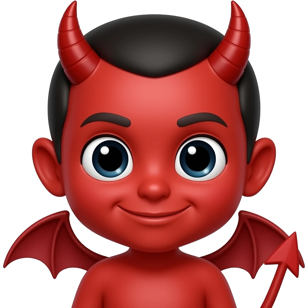 crea un emoji de un diablito rojo emoji