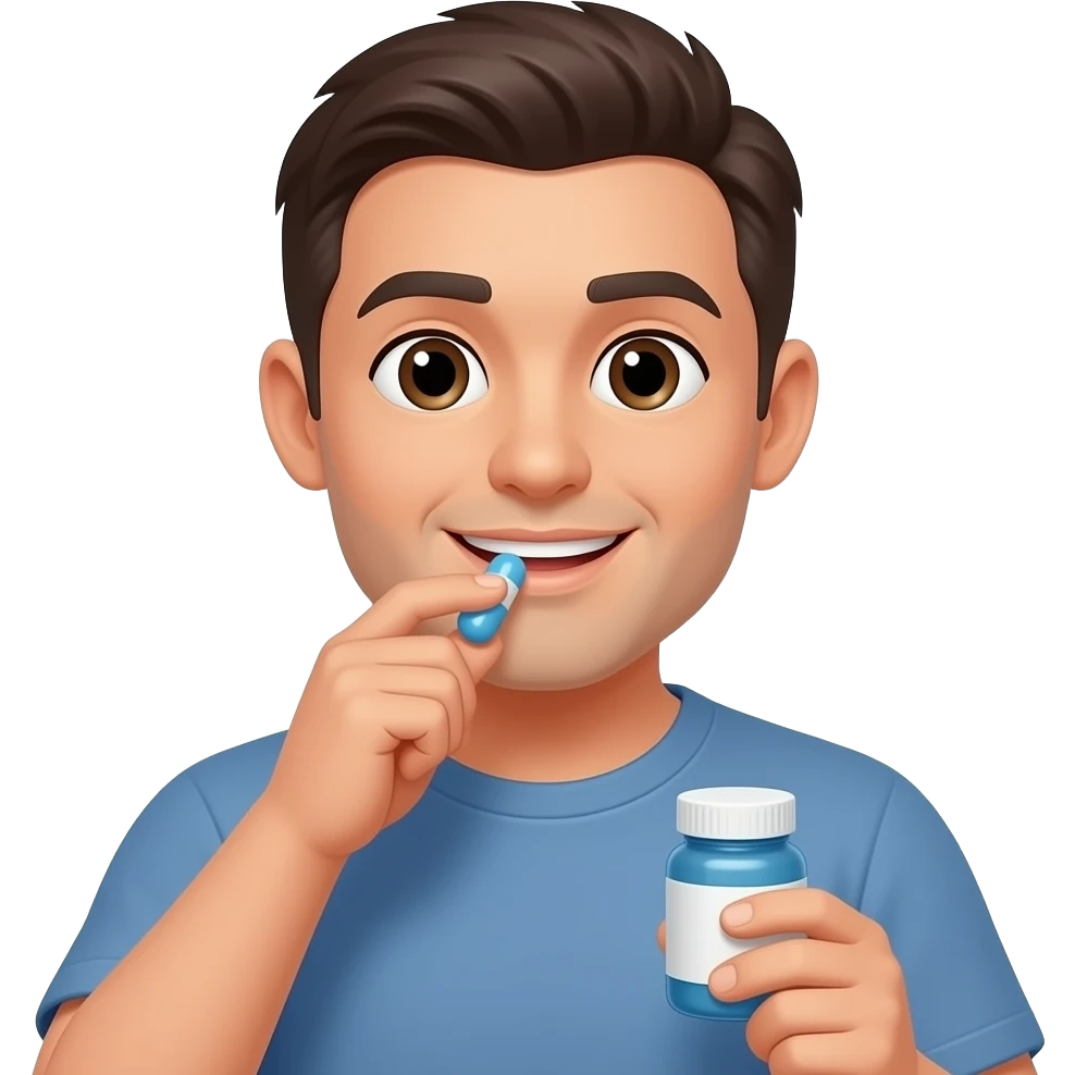 알약 먹는 사람 emoji