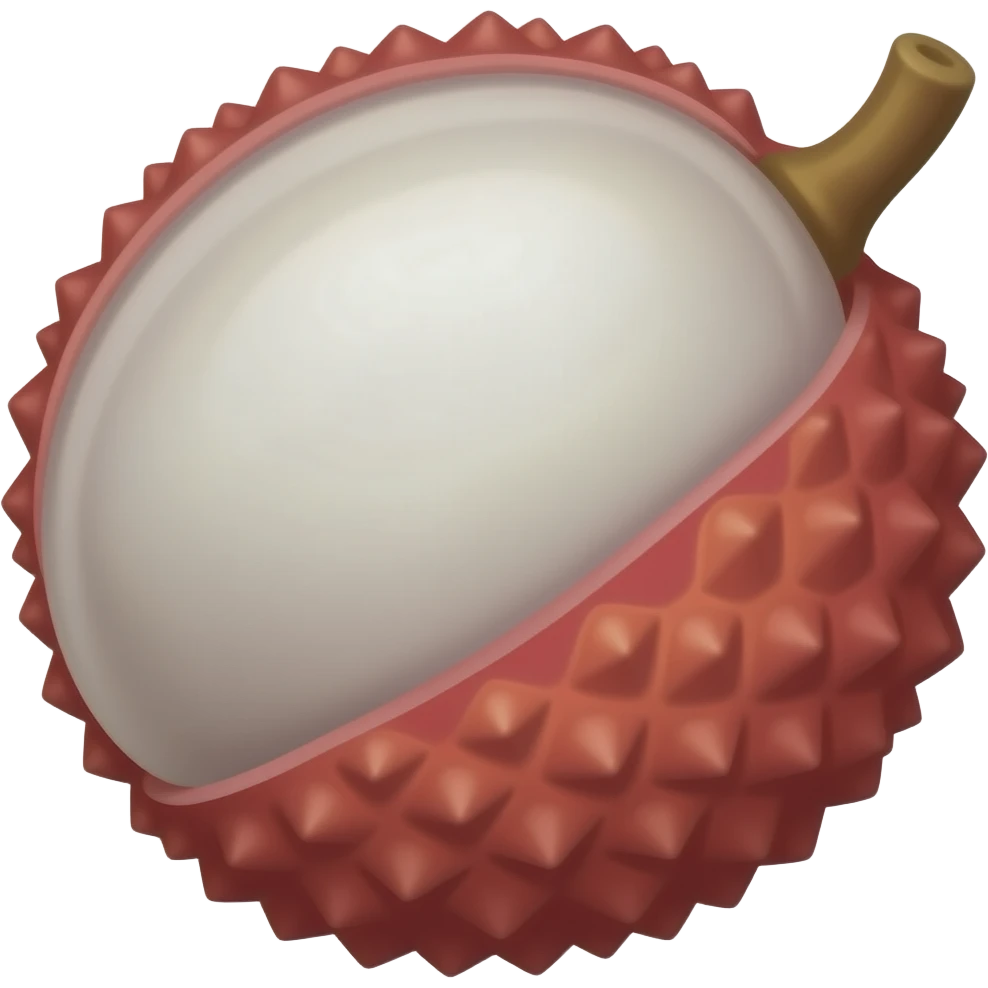 Lychee in ovary shape emoji