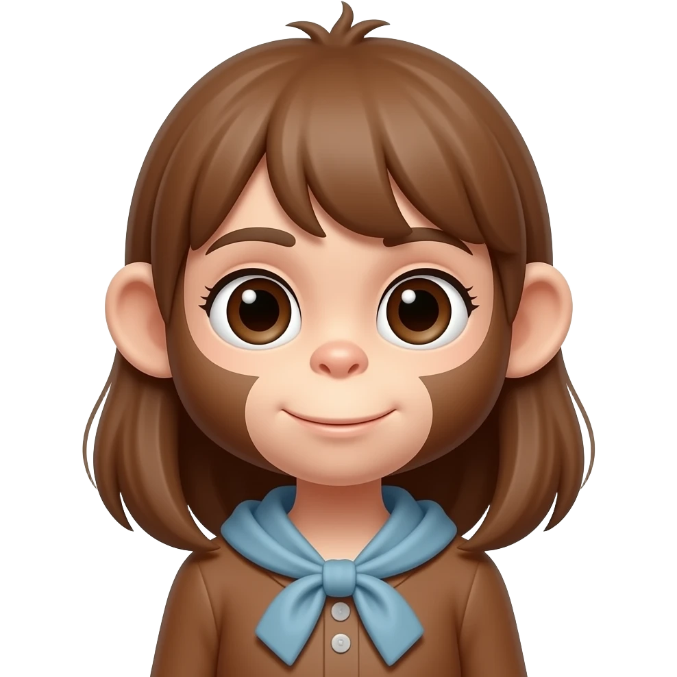 Обезьянка девочка emoji