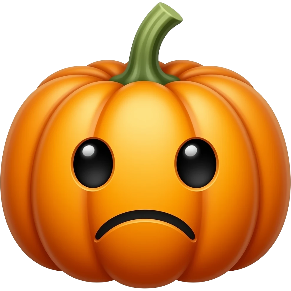 sad pumpkin emoji