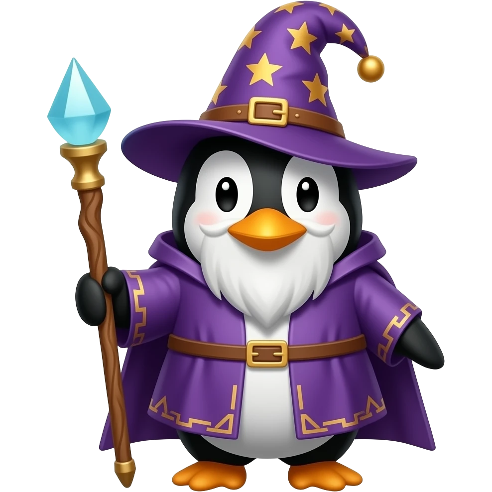 Penguin Wizard emoji