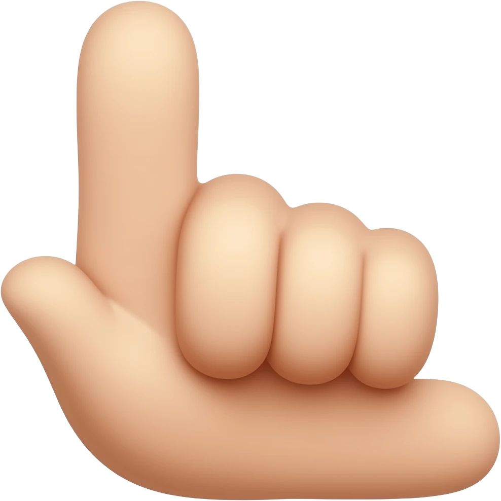 hand in the shape of the letter L emoji