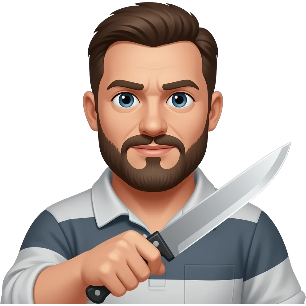 Big Man with a knife emoji
