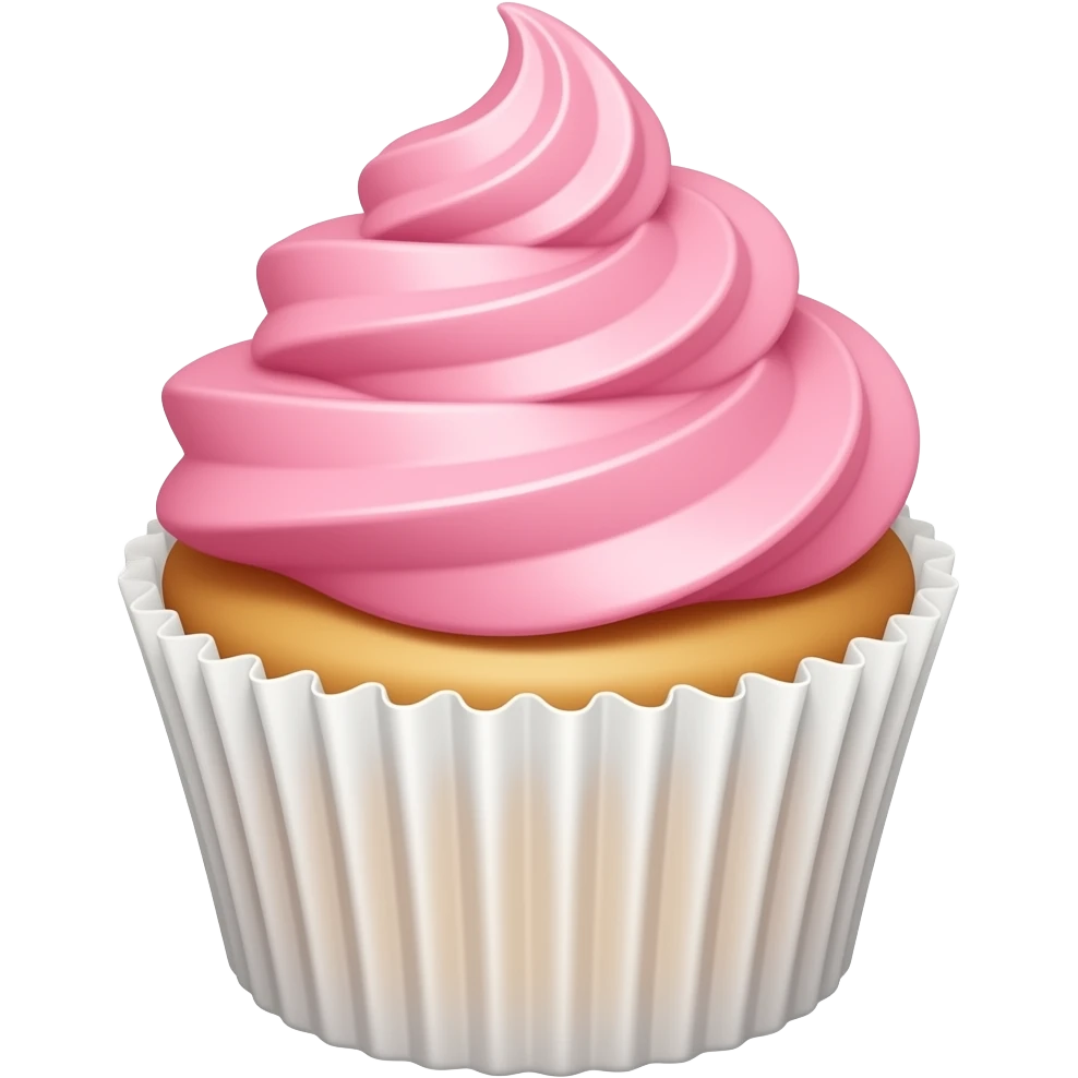 Cupcake with pink icing emoji