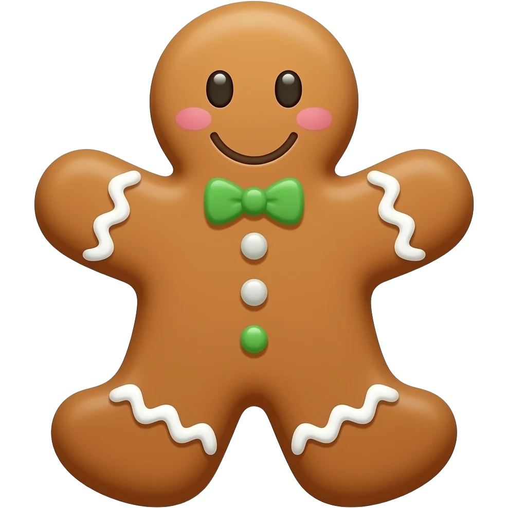 Gingerbread cookie emoji