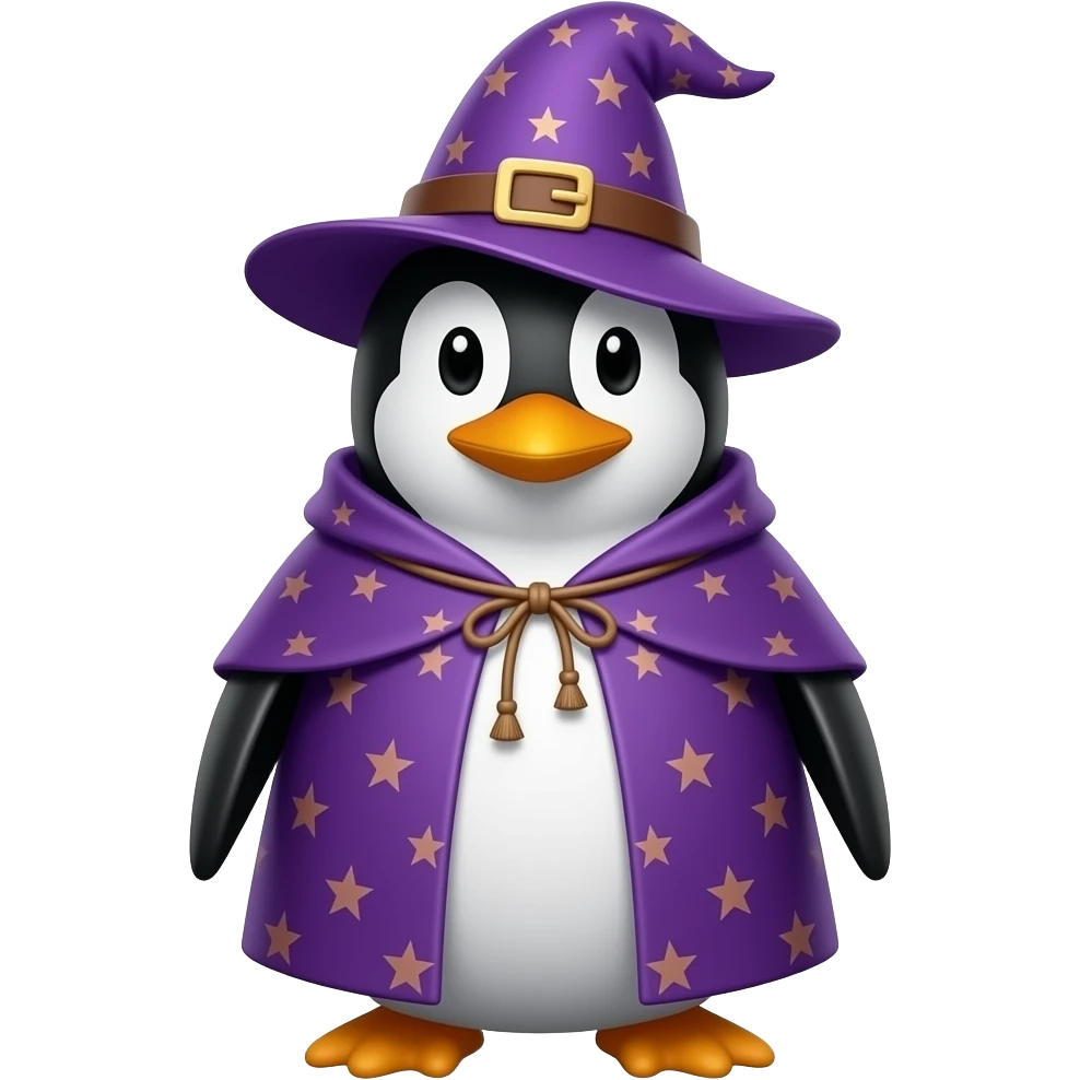 Penguin Wizard emoji