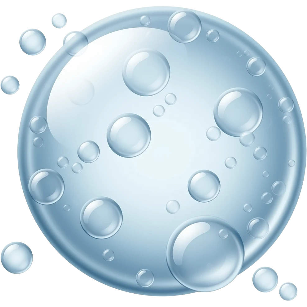 clear tiny gas bubbles in air without human emoji