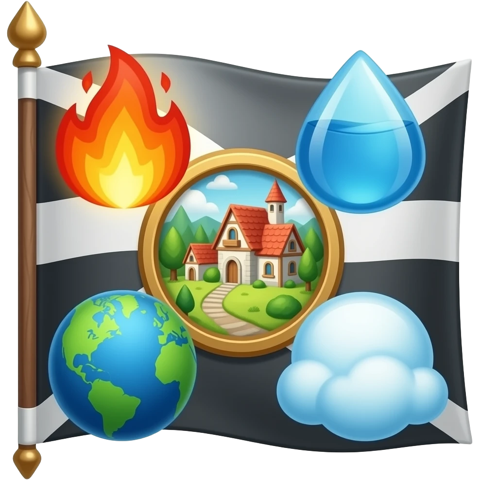 Флаг деревни стихий (не Англия) флаг emoji