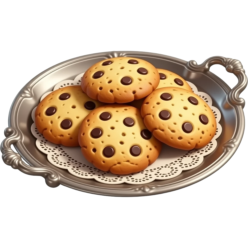 Ultra-realistic golden-brown cookies, freshly baked flaky texture ...