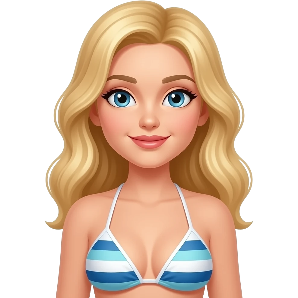 bikini blond emoji