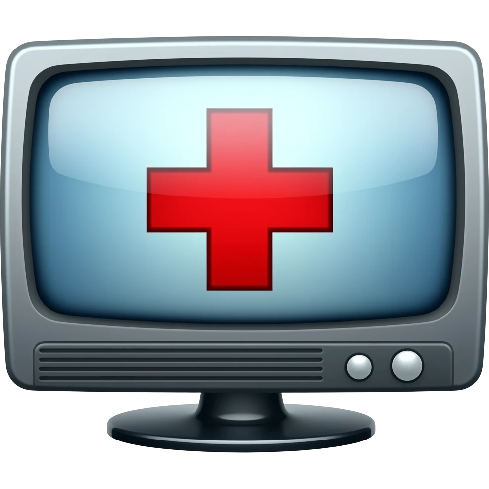 tv red cross emoji