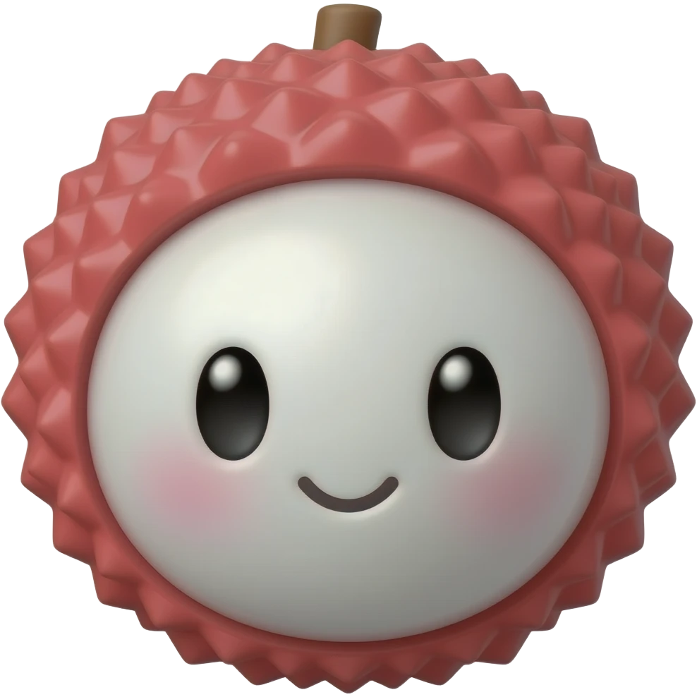 Cute lychee emoji