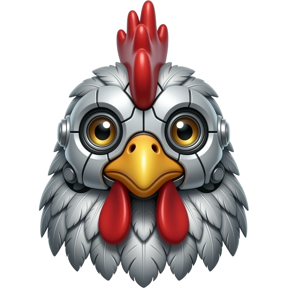 مرغی که ربات هست یعنی کله مرغ با یک ربات ترکیب بشه emoji