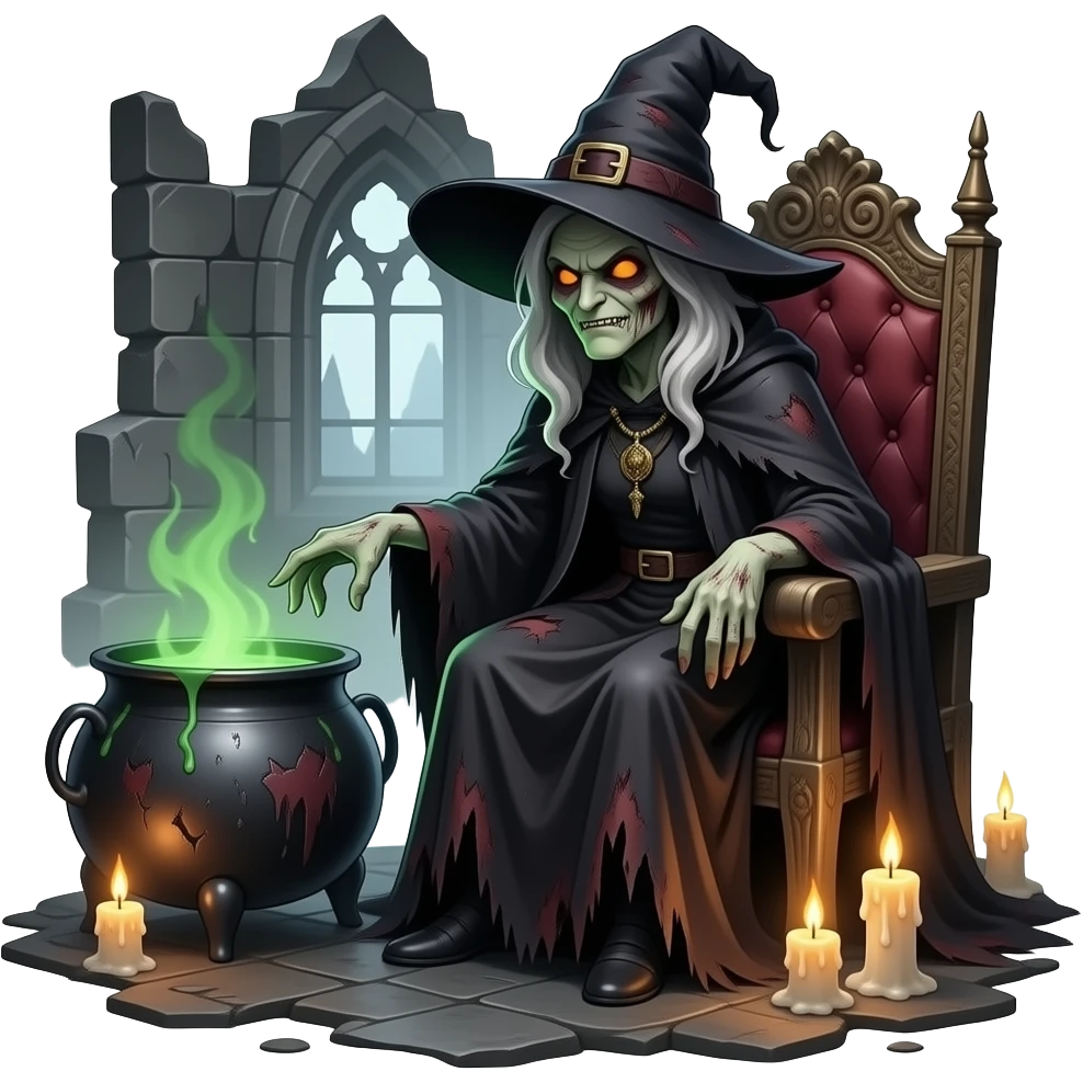 Castle disgusting gothic witch emoji