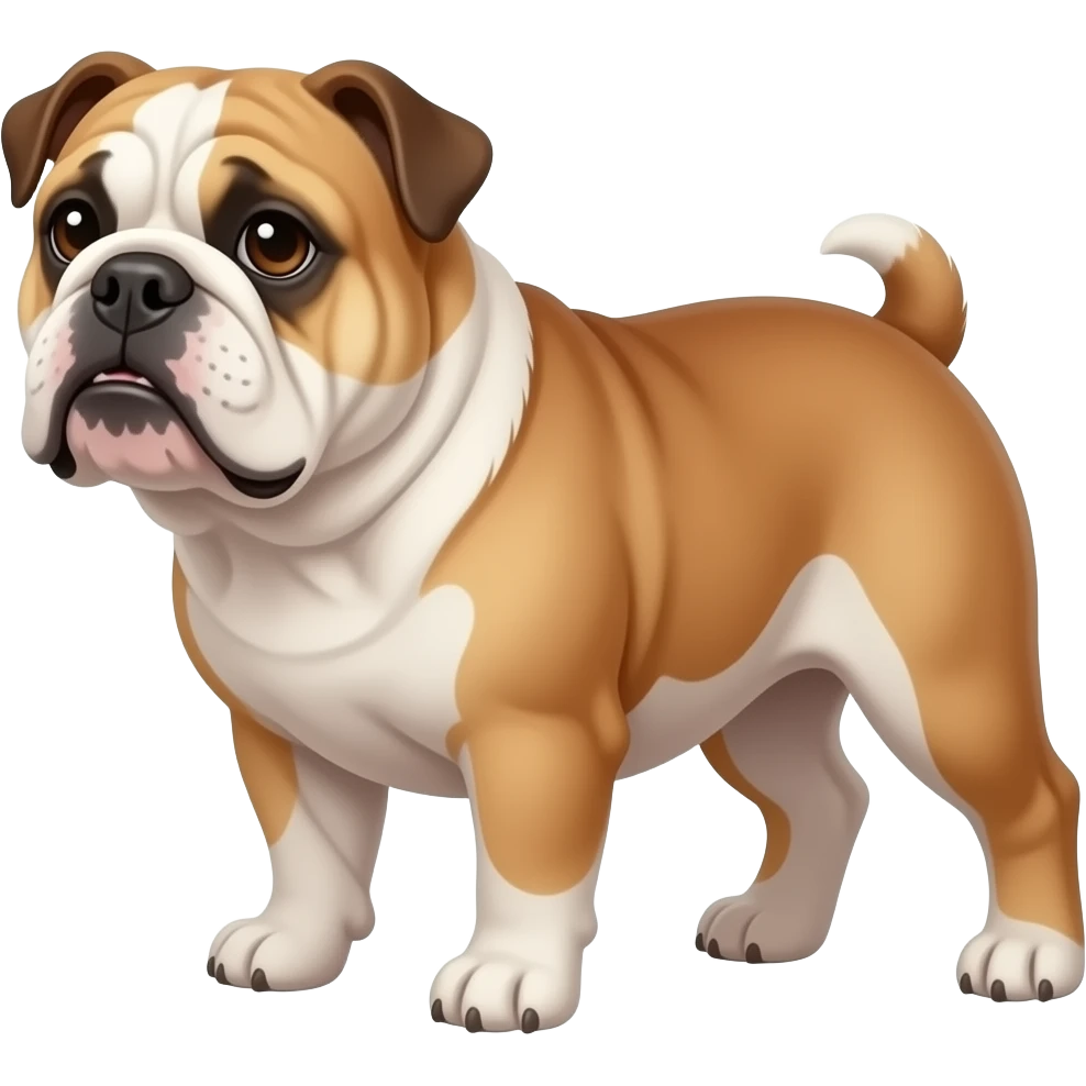 crea un emoji de un perro bull dog emoji