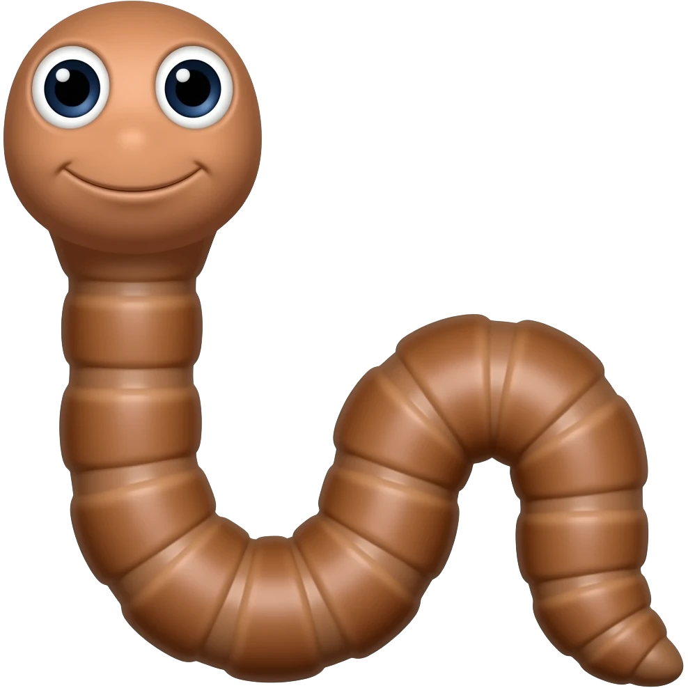 brown worm emoji
