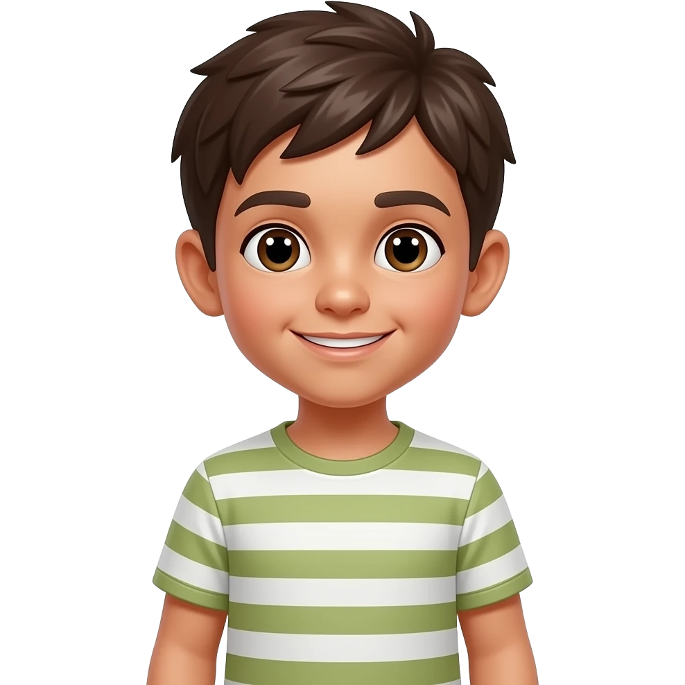 A kid eith abs emoji
