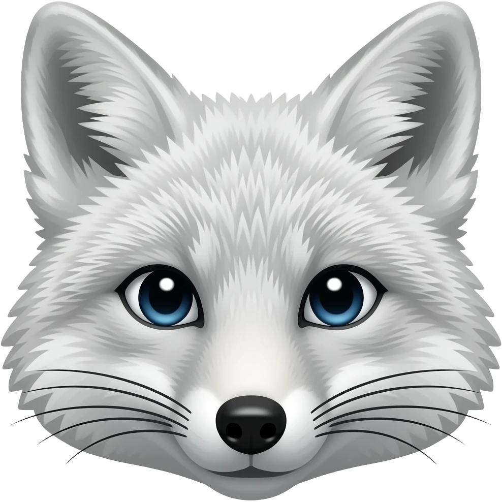 silver fox face emoji