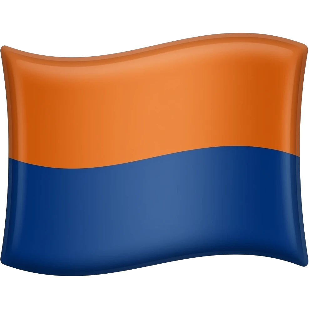 inflatable finish flag in color ffb100 and 003B73 emoji