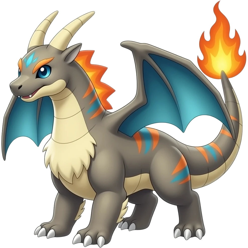 Gabite-Veemon-ExVeemon-Digimon-Latias-Peppercat-Pokémon-Flamedramon-fusion-animal-hybrid-creature, Full body emoji