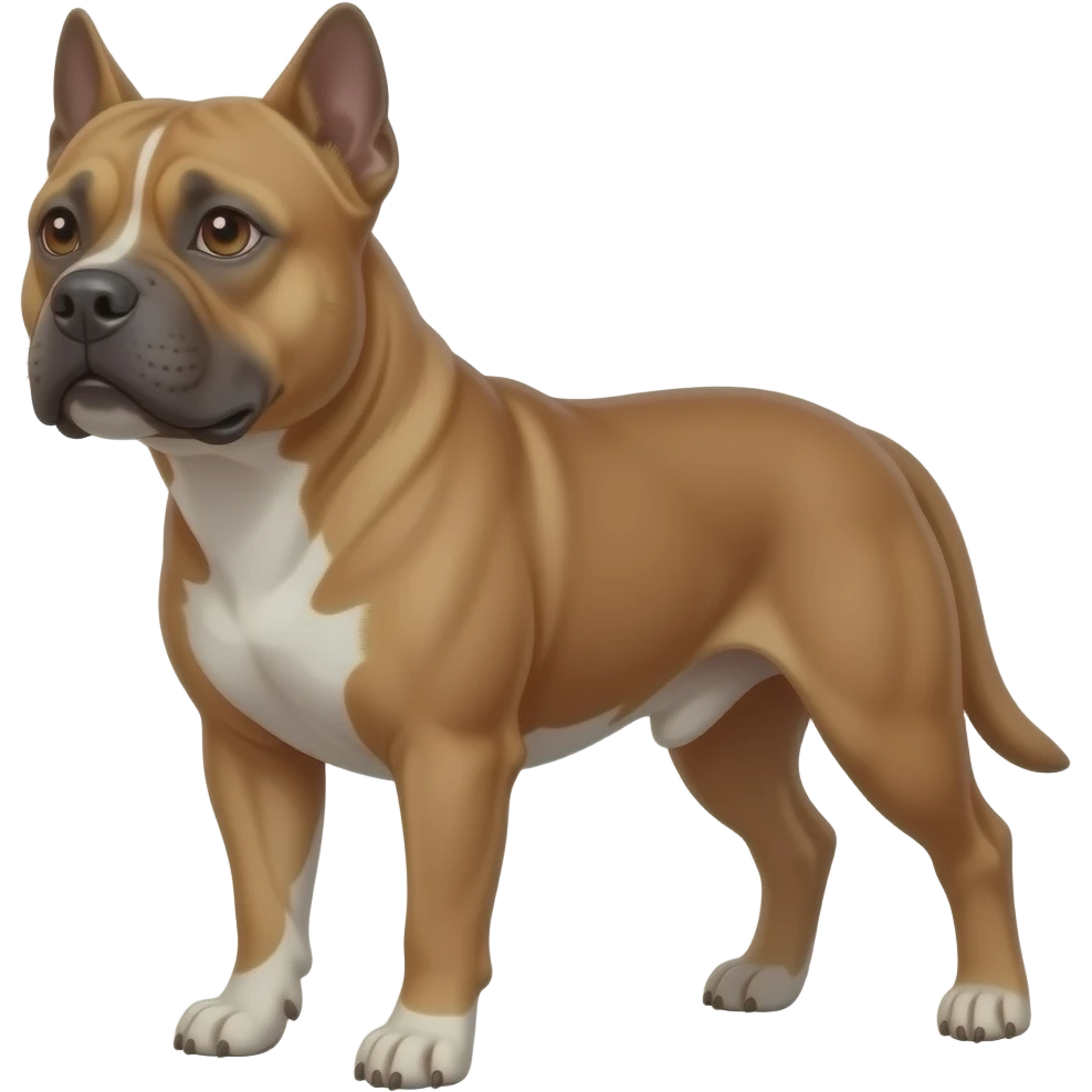 brown american staffy emoji
