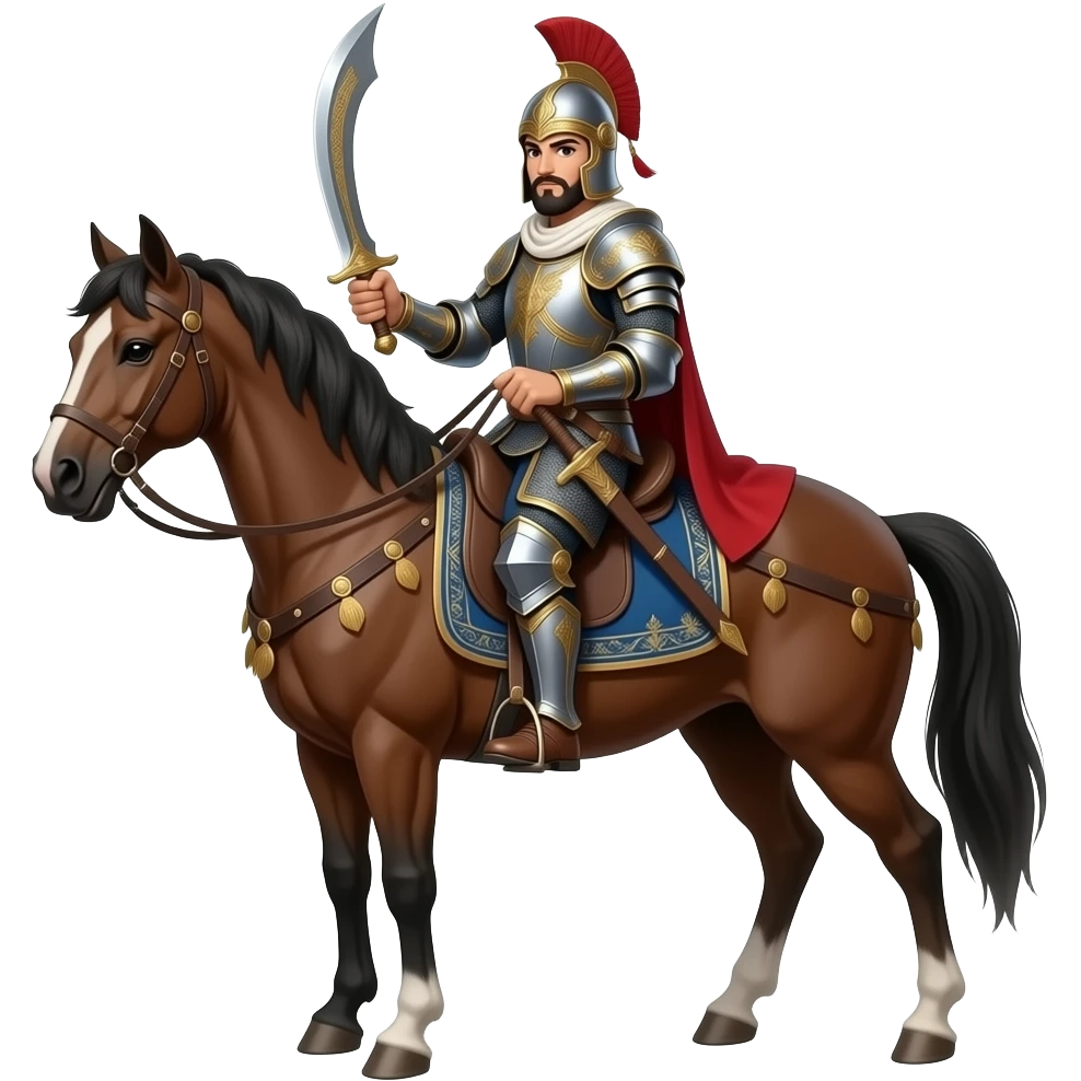 Islamic warrior on a horse emoji