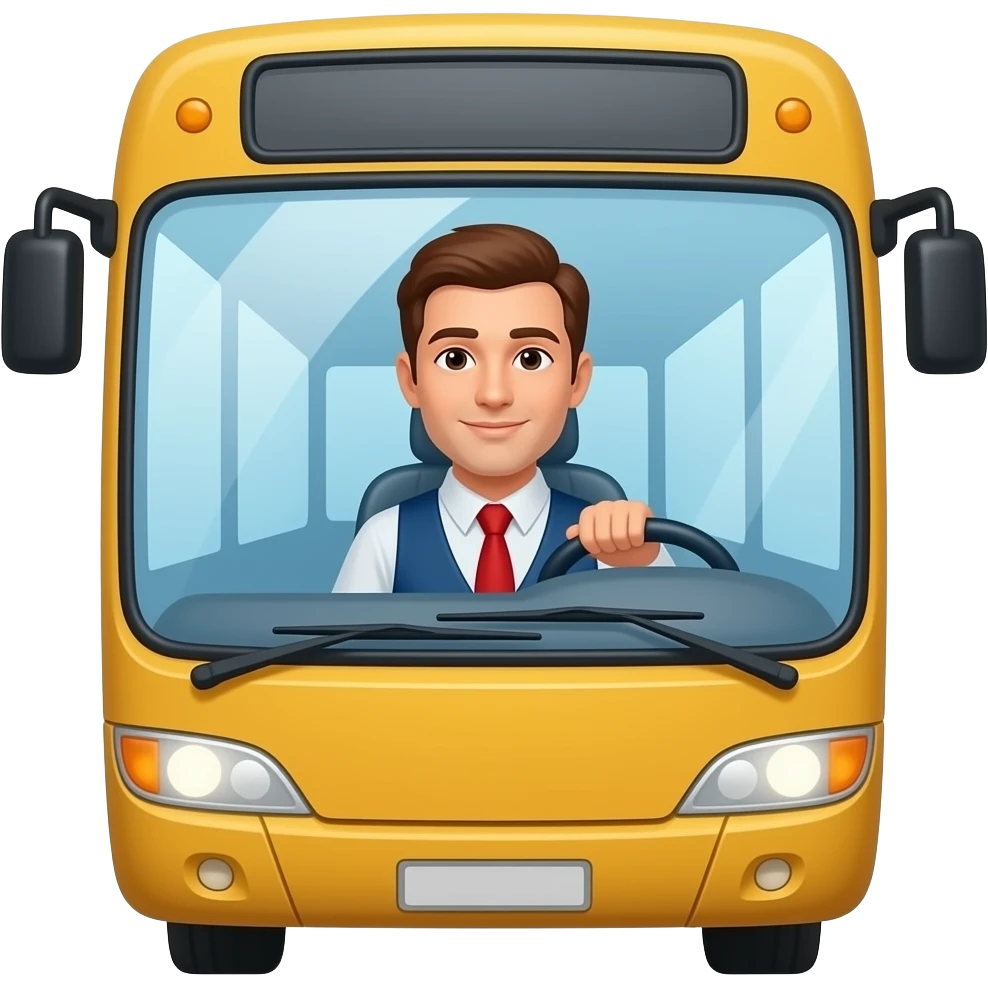 driver in bus emoji
