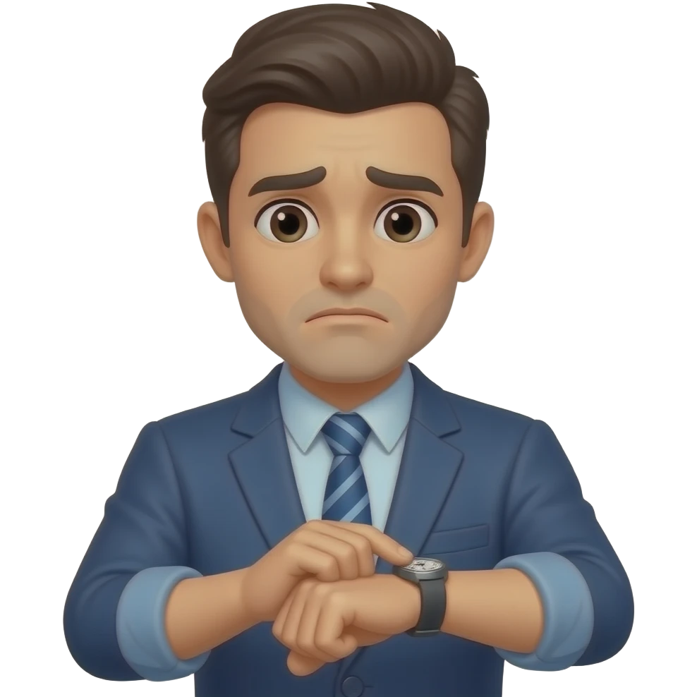 Impatient looking at watch emoji