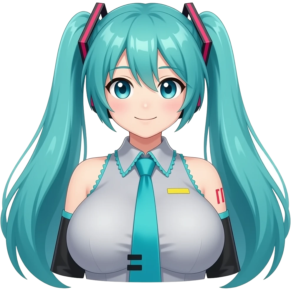 Naked Miku giant boobies emoji