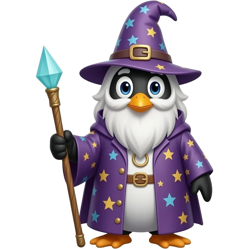 Penguin Wizard emoji