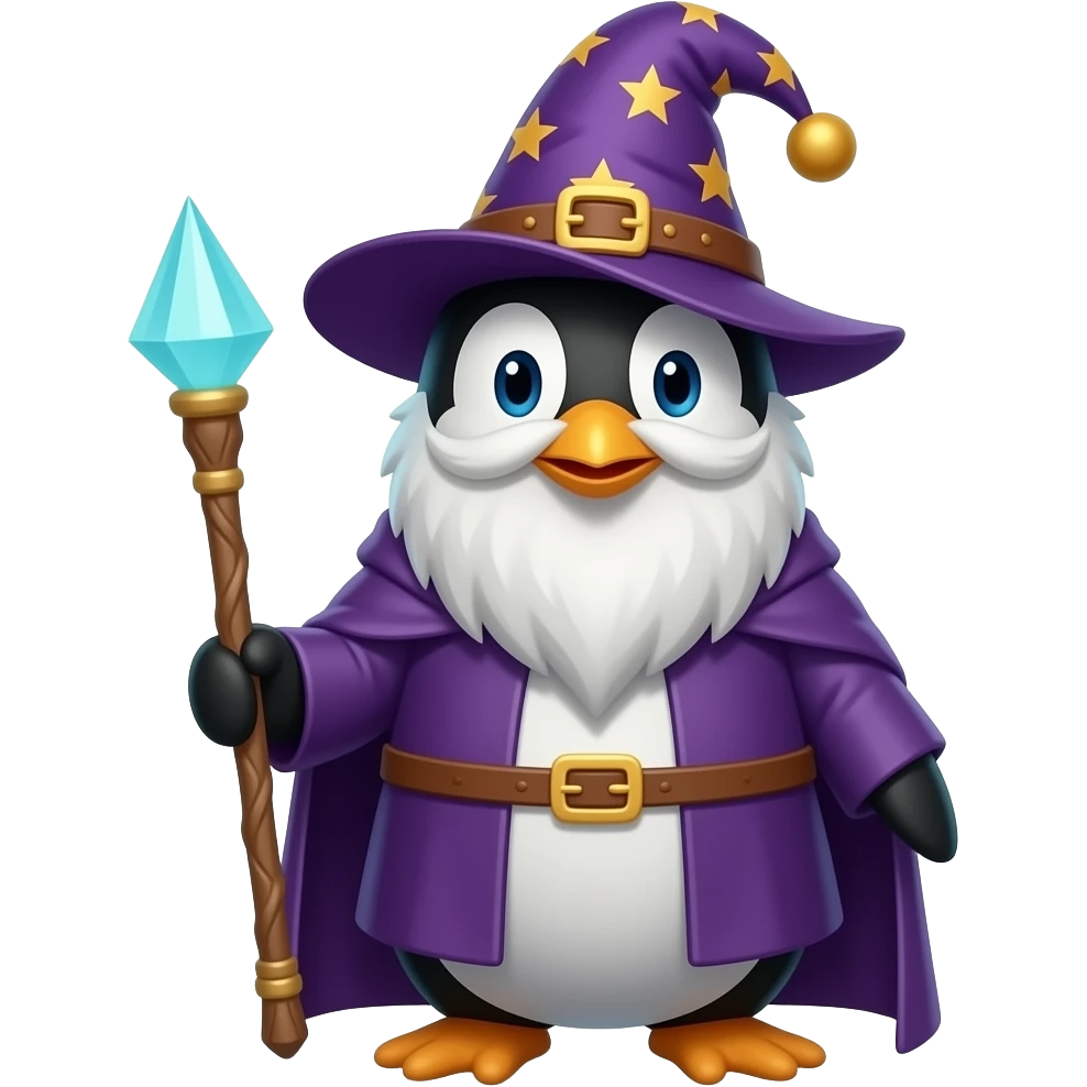 Penguin Wizard emoji