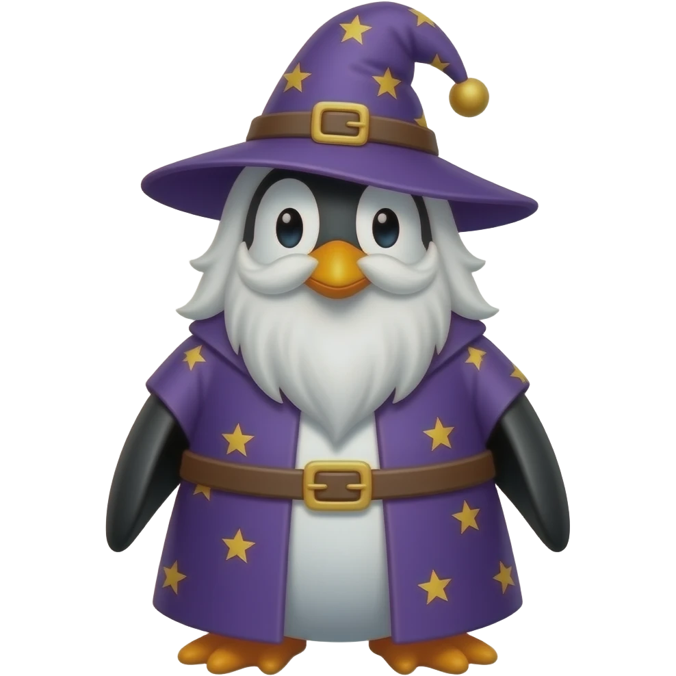 Penguin Wizard emoji
