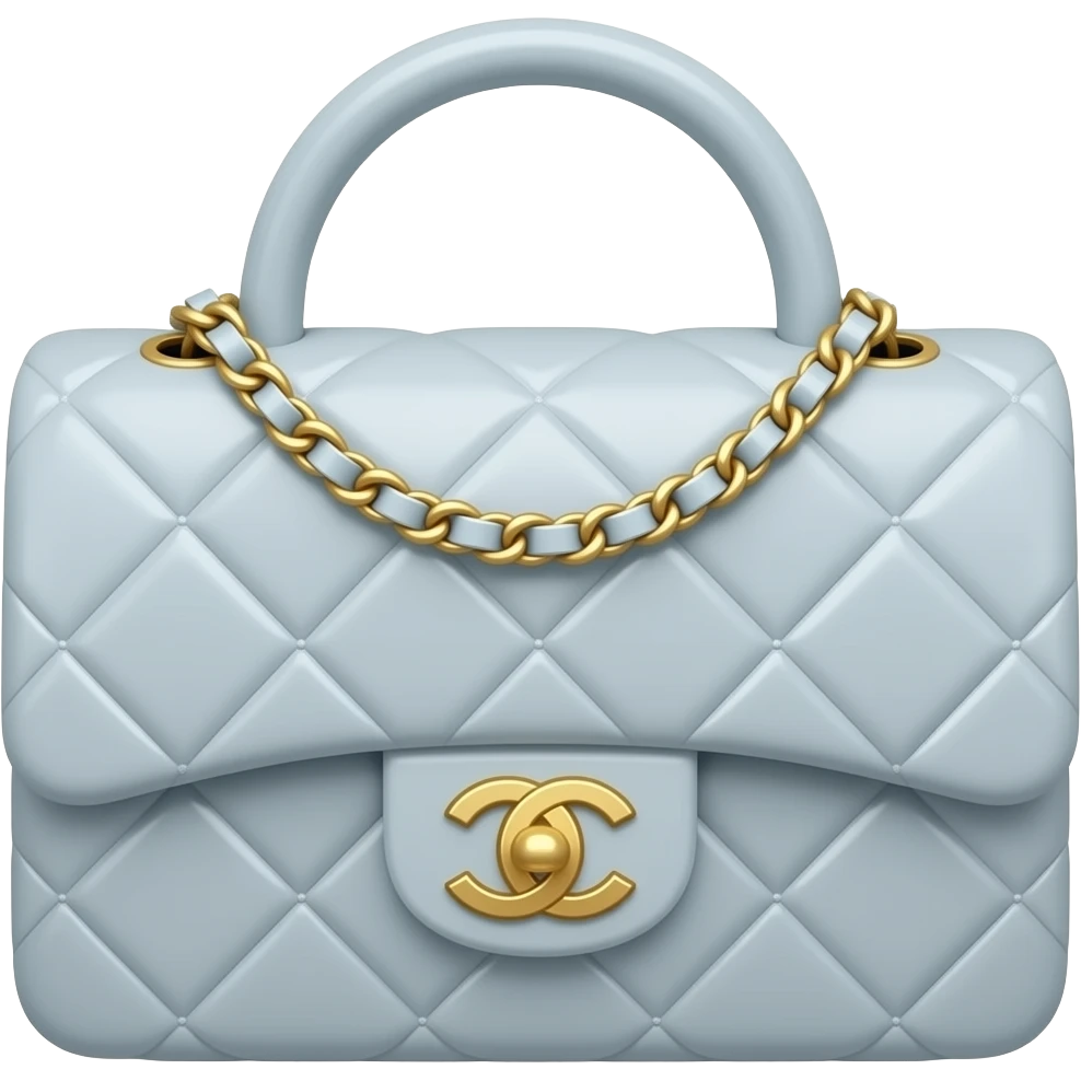 light gray chanel bag emoji